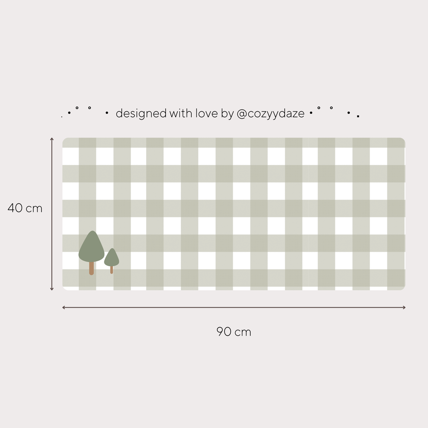 Forest Green Plaid Deskmat