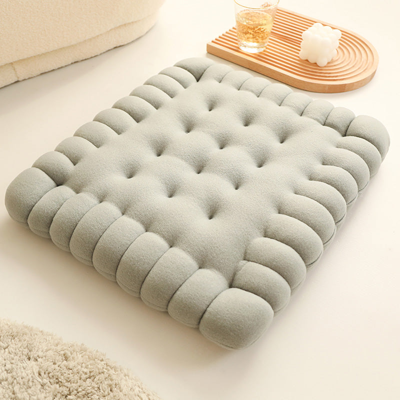 Cute Floor Seating Cushions Biscuit Shaped Decorative Floor Pillow